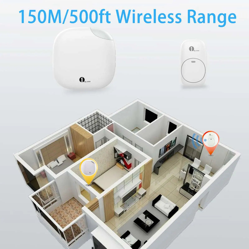 Plug and Play Two Doors Wireless Doorbell Chime 36 Melodies & 6 Adjustable Volume Levels Others
