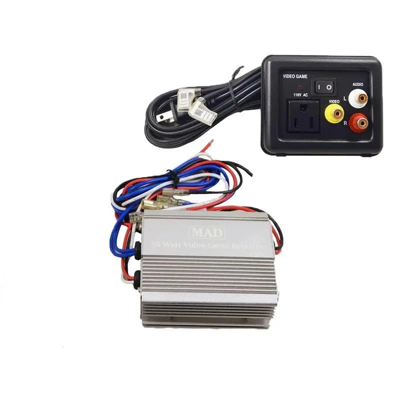 Power Inverter 12 Volt DC to 110V AC 85 Watts with Video Game Port The Wires Zone