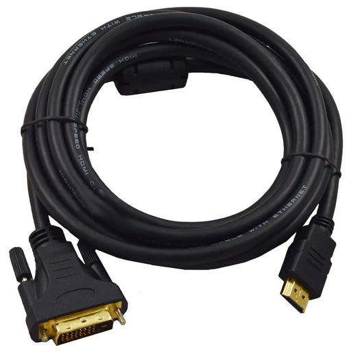 Premium HDMI Male to DVI Male Gold Adapter Cable HDTV 1080p LED LCD Cord (5ft - 14ft) The Wires Zone