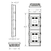 Primex P4200KND 42" Plastic Enclosure w/ Base and 2 doors Hinged Lid Lightweight Primex