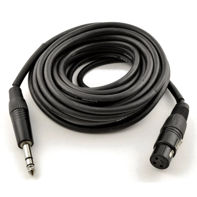 Pro Balanced Interconnect REAN XLR3 Female to 1/4-Inch TRS 3FT-25FT 24 AWG Cable Others