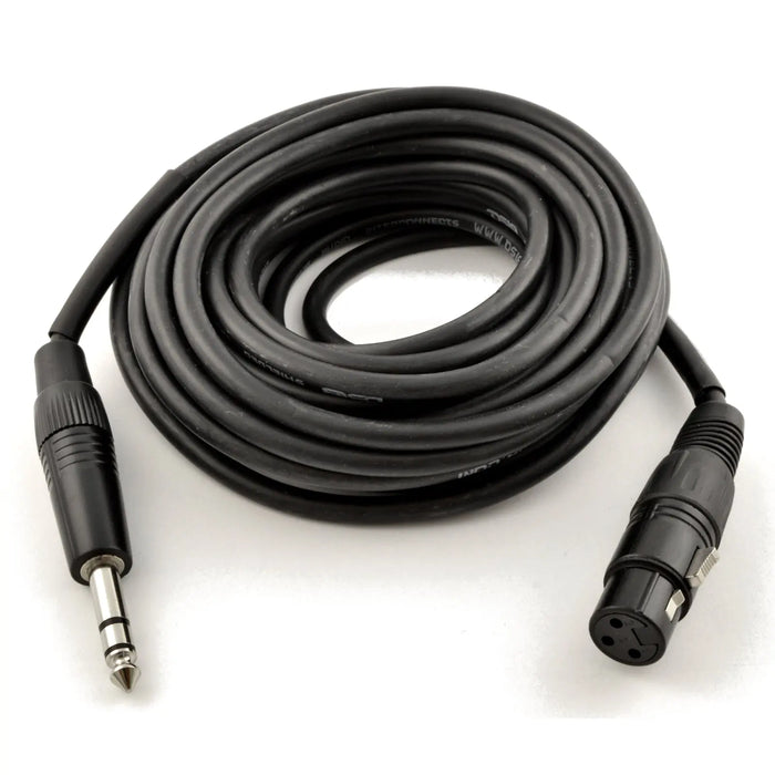 Pro Balanced Interconnect REAN XLR3 Female to 1/4-Inch TRS 3FT-25FT 24 AWG Cable Others