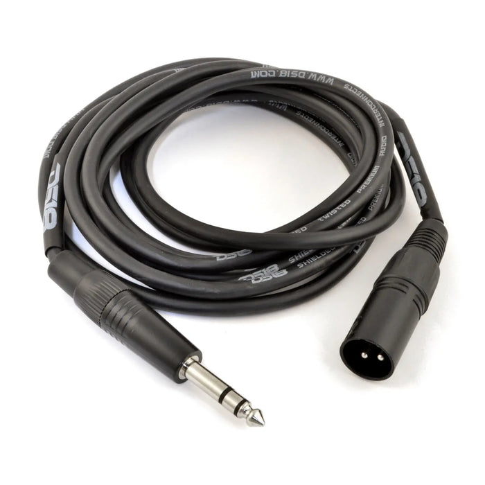Pro Balanced Interconnect REAN XLR3 Male to 1/4-Inch TRS (3FT-30FT) 24 AWG Cable The Wires Zone