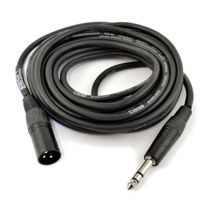 Pro Balanced Interconnect REAN XLR3 Male to 1/4-Inch TRS (3FT-30FT) 24 AWG Cable The Wires Zone