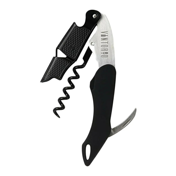 Professional Waiters Corkscrew Wine Key with Ergonomic Rubber Grip - Pack of 3 The Wires Zone