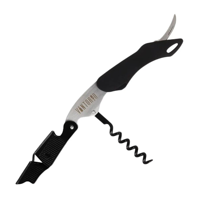 Professional Waiters Corkscrew Wine Key with Ergonomic Rubber Grip - Pack of 3 The Wires Zone