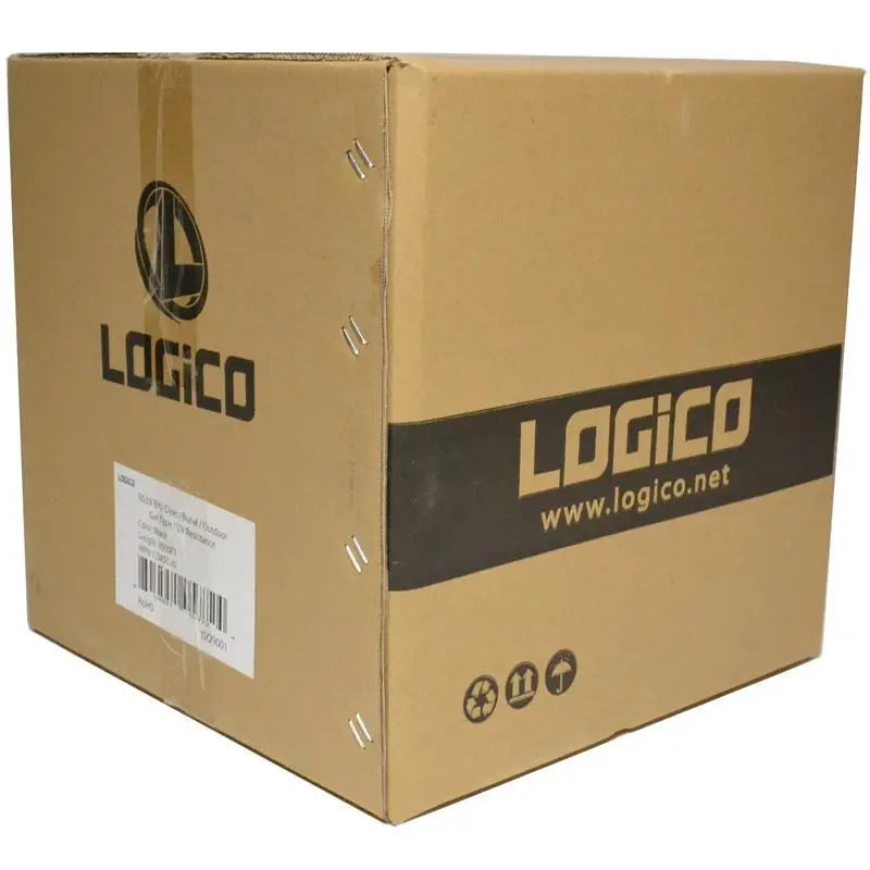 RG59 Siamese Coax Outdoor Gel 20AWG 95% Braid 3.0Ghz 1000' Black Cable Logico