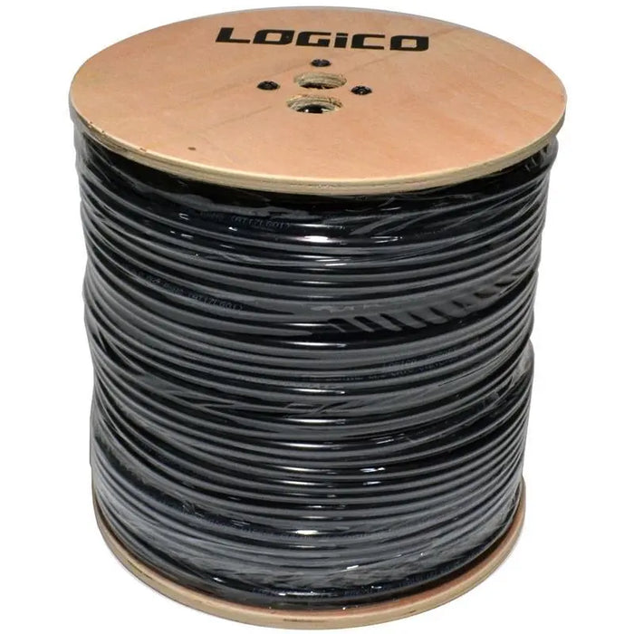 RG6 Outdoor Direct Burial Gel Coax Cable 3GHz Underground 18AWG 1000ft Logico