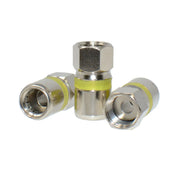 RG6 Quad Shield Coaxial to Self Lock F-Type Compression Connector (10-100 Pack) Logico