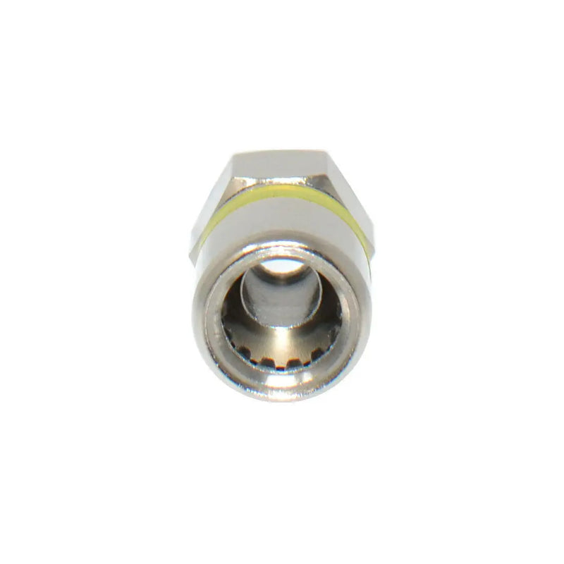 RG6 Quad Shield Coaxial to Self Lock F-Type Compression Connector (10-100 Pack) Logico