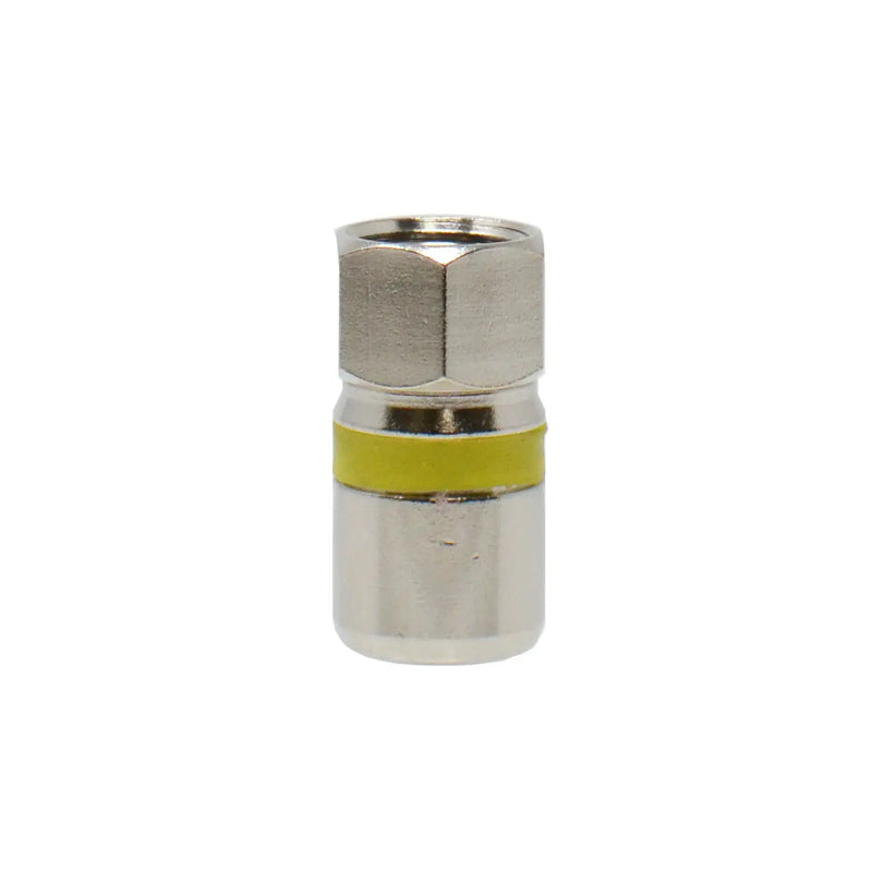 RG6 Quad Shield Coaxial to Self Lock F-Type Compression Connector (10-100 Pack) Logico