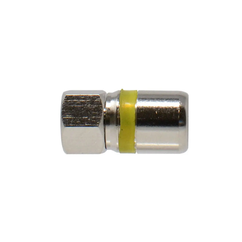 RG6 Quad Shield Coaxial to Self Lock F-Type Compression Connector (10-100 Pack) Logico