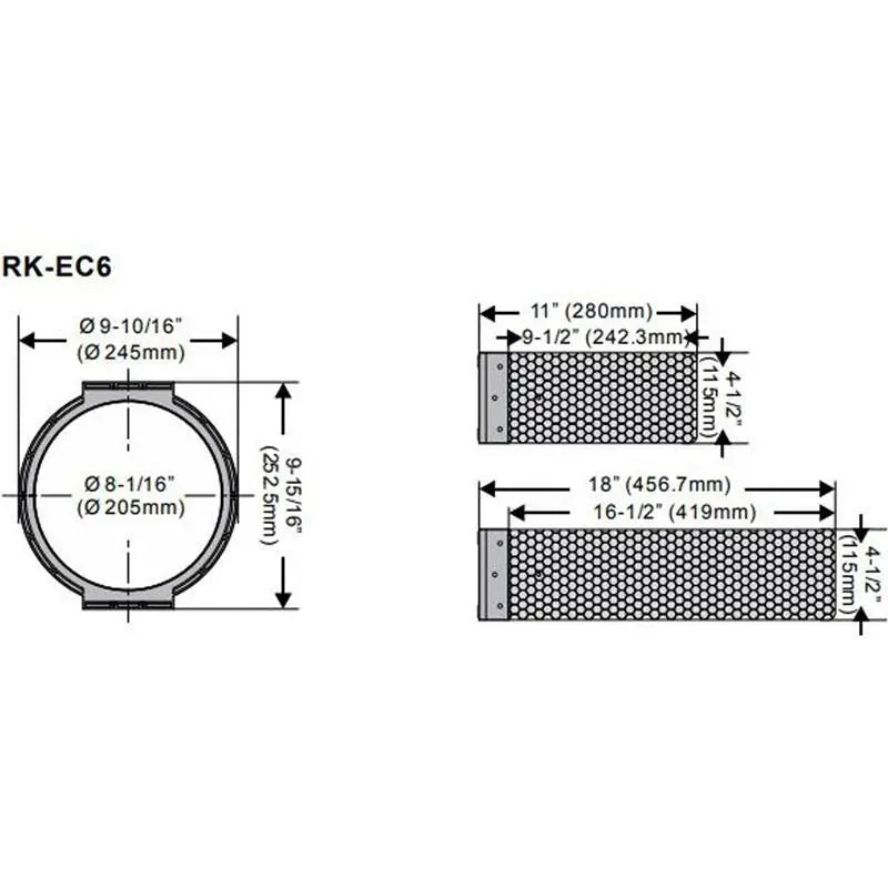 RK-EC6 In-Ceiling Bracket Rough-In Kit(pair) for 6"In-Ceiling Speakers Earthquake Sound