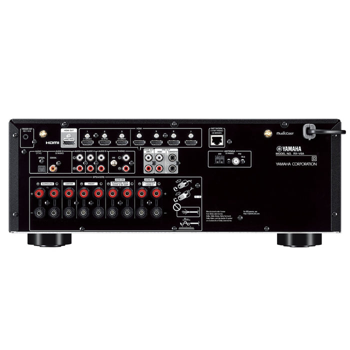 Yamaha RX-V6A 7.2-Channel 100 Watt Zone 2 AV Receiver with MusicCast (Black)