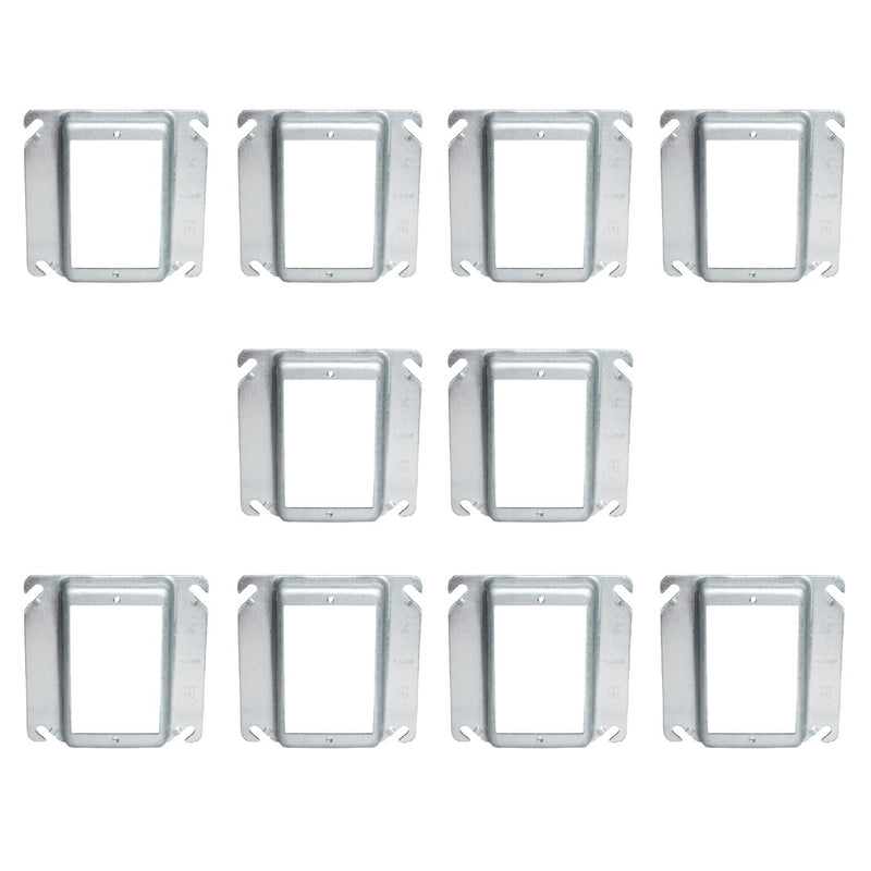 Raised 5/8" 1-Gang 16 GA Sheet Steel Square Galvanized Device Ring with 4" Square Cover Others