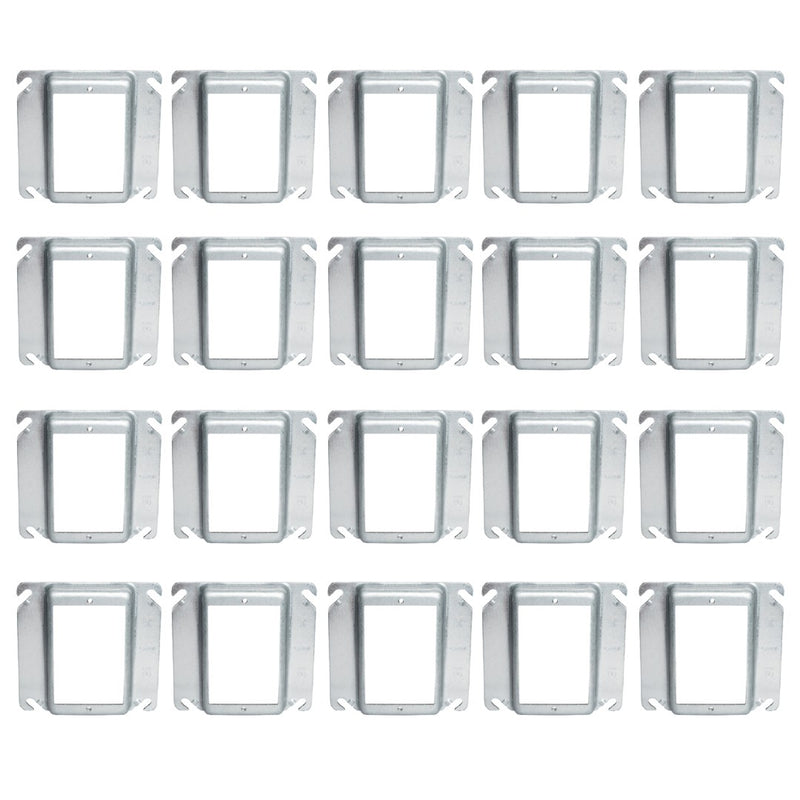 Raised 5/8" 1-Gang 16 GA Sheet Steel Square Galvanized Device Ring with 4" Square Cover Others