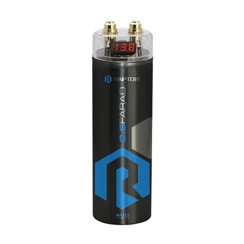Raptor R4CAP MID SERIES - 2.5 Farad Capacitor - Digital Voltage Monitor Top Raptor