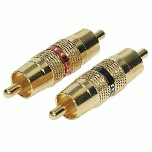Raptor R5RCAMM Gold Plated Male to Male RCA Barrel Connector Dual Twist (Pair) Raptor