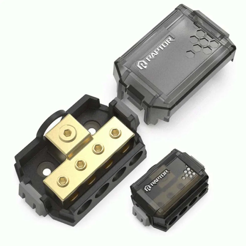 Raptor RDB2 MID SERIES 4-Position 24K Gold Plated Ground Distribution Block Raptor