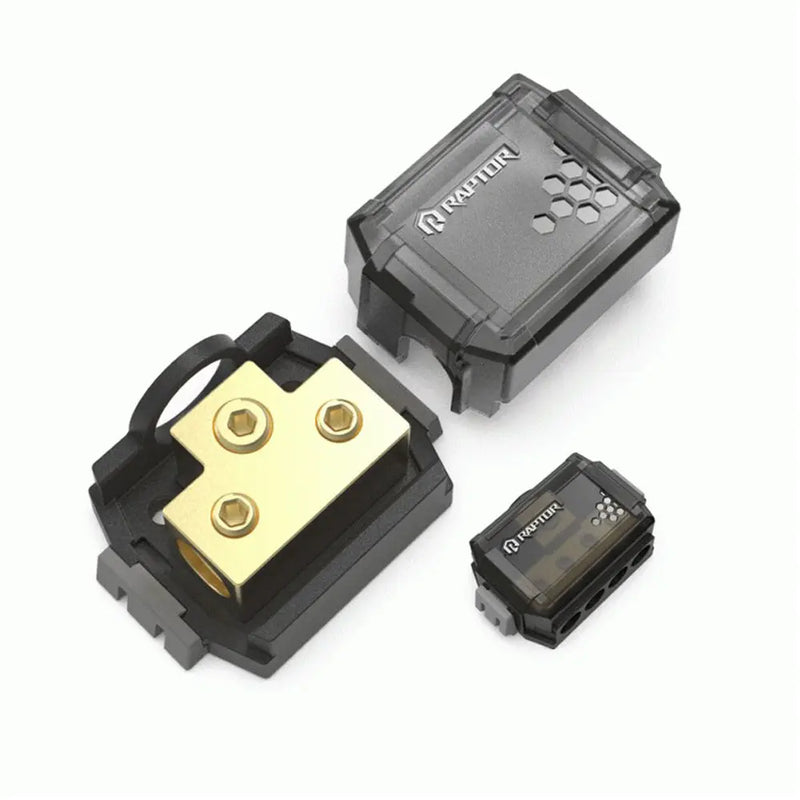 Raptor RDB3 MID SERIES 2-Position Ground Distribution Block 24K Gold Plated Raptor