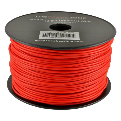 Red 18 Gauge AWG 500' ft Copper Clad Aluminum Stranded Primary Remote Wire Cable The Wires Zone