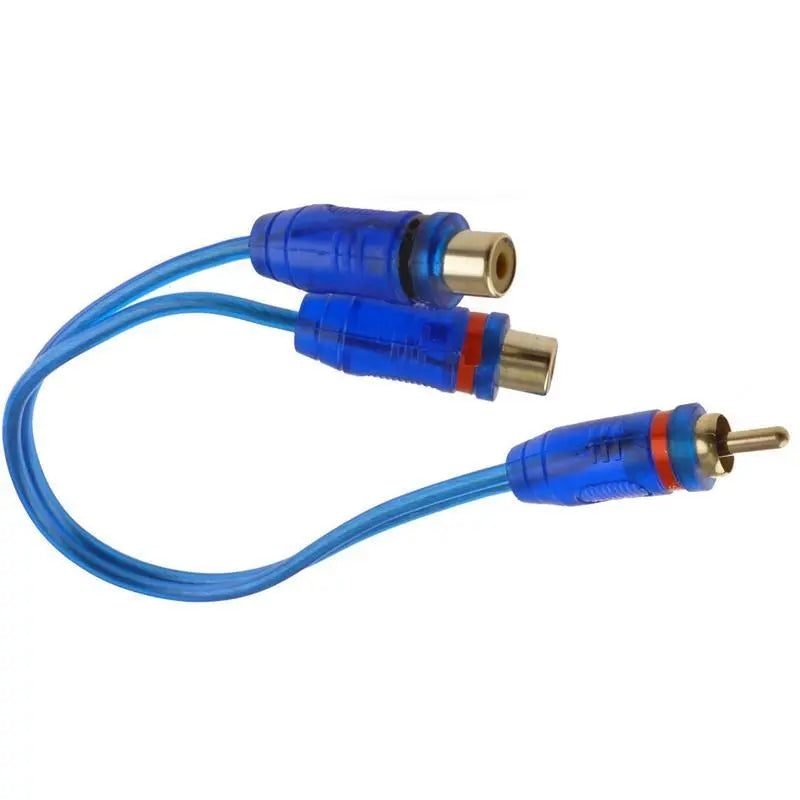 SCA-Y2F1M Spiral Shielded Audio Cable RCA Y Adapter 2 Female to 1 Male The Wires Zone