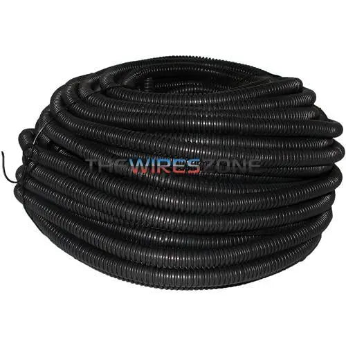 SLT10 High Quality Black 1" 50 Feet Split Loom Tubing The Wires Zone