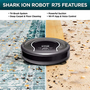 Shark RV750 ION Robotic Vacuum Wi-Fi Connected w/ Alexa Multi-Surface Cleaning Shark