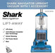 Shark nv351 Blue Lift-Away Upright Anti-Allergen Vacuum with Pet Power Brush (Refurbished) Shark
