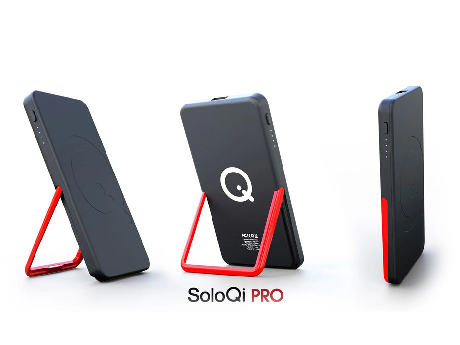 SoloQi PRO Portable Wireless Charger Power Bank with Kickstand and Magnetic Pads Others