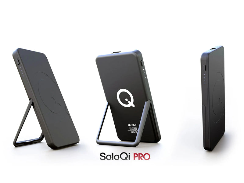 SoloQi PRO Portable Wireless Charger Power Bank with Kickstand and Magnetic Pads Others