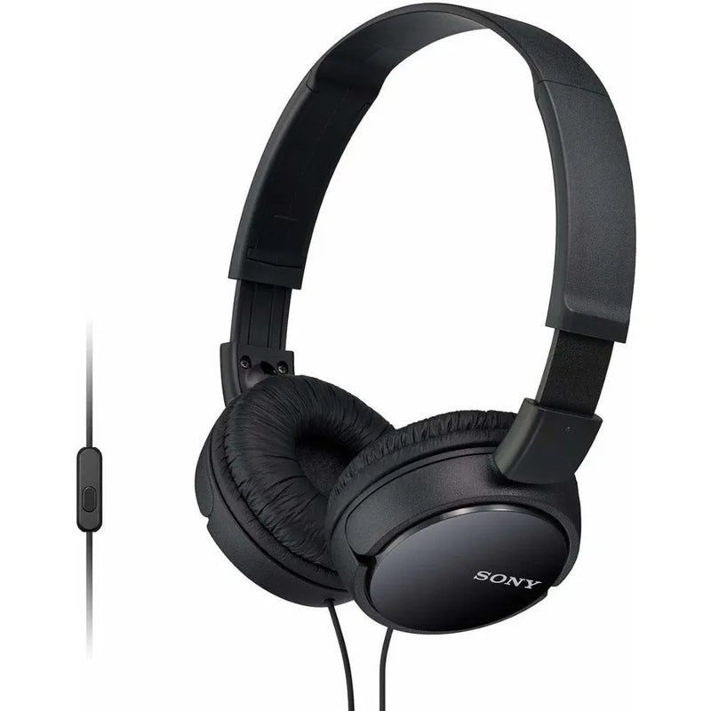 Sony MDR-ZX110AP ZX Series Extra Bass Smartphone Headset with Mic - Black Sony
