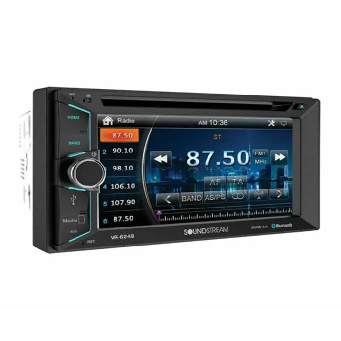 Soundstream VR-624B Double-DIN Bluetooth in-Dash DVD/CD/AM/FM Car Stereo Receiver Soundstream