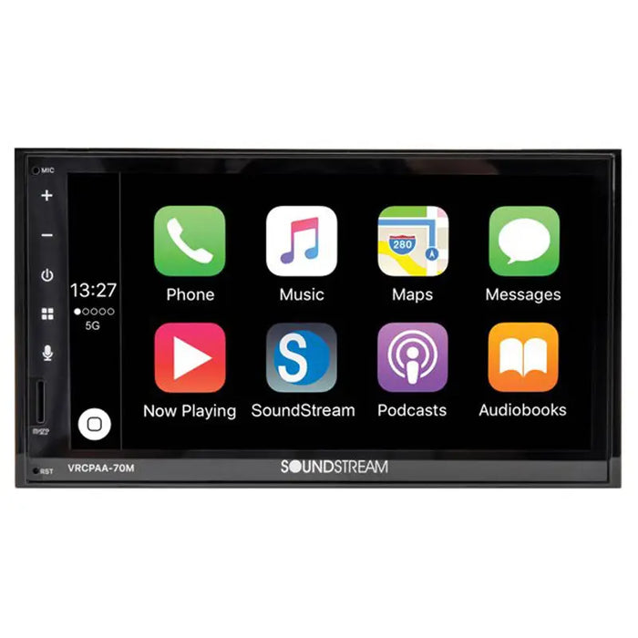 Soundstream VRCPAA-70M 7" CarPlay Android Auto Multimedia Double Din Stereo Soundstream