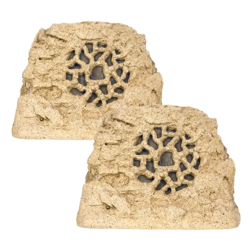 Speakercraft Ruckus 6 One  6.5" 80W Outdoor Water Resistant Rock Speaker Sandstone SpeakerCraft