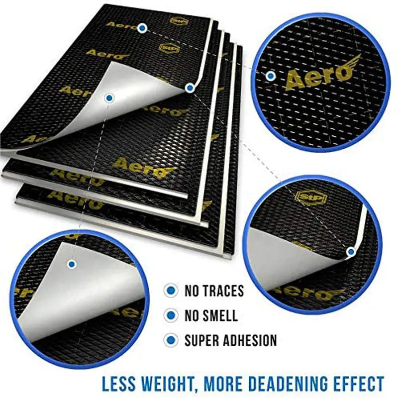 Standartplast STP Black Aero 49 sqft 90 mil Sound Vibro Audio Deadening Adhesive Car Butyl Material STP