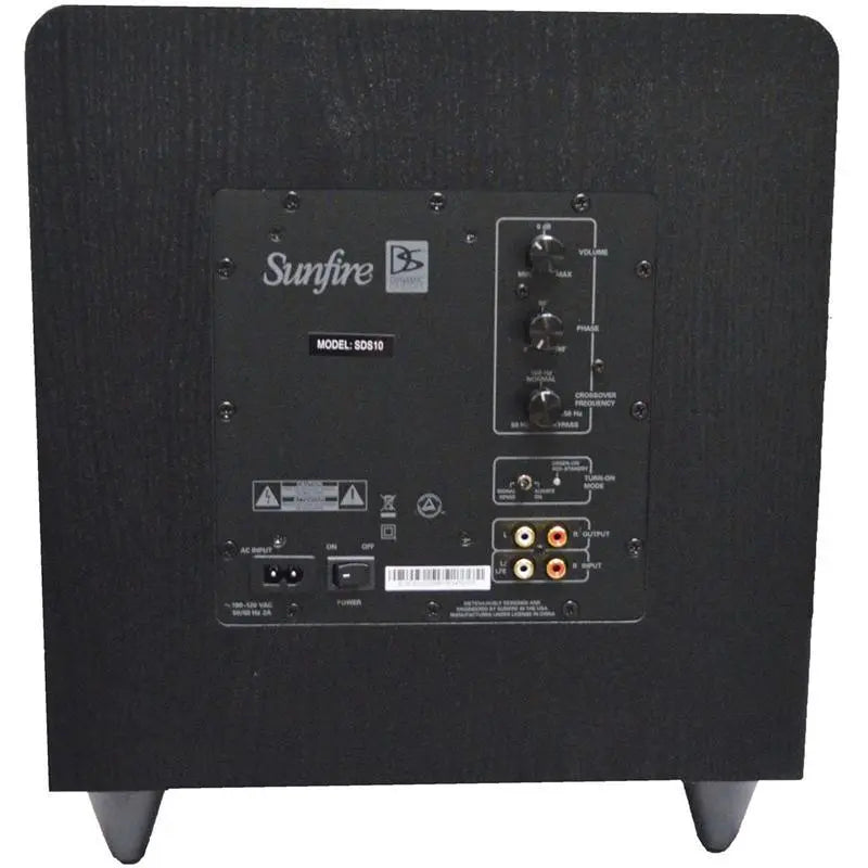 Sunfire SDS10 10" Dual Driver Powered Subwoofer 250W Class D Amplifier Sunfire