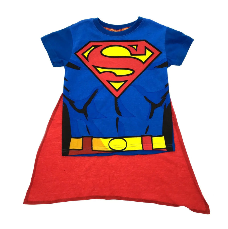 Superman Theme Kids T-Shirt with Bag and detachable Cape (3pc Set) The Wires Zone