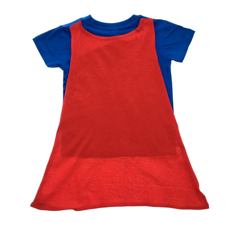 Superman Theme Kids T-Shirt with Bag and detachable Cape (3pc Set) The Wires Zone