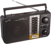 Supersonic SC-1085 5 Band AM/FM/SW/TV Radio Built-in USB Input & SD Card Slot Supersonic