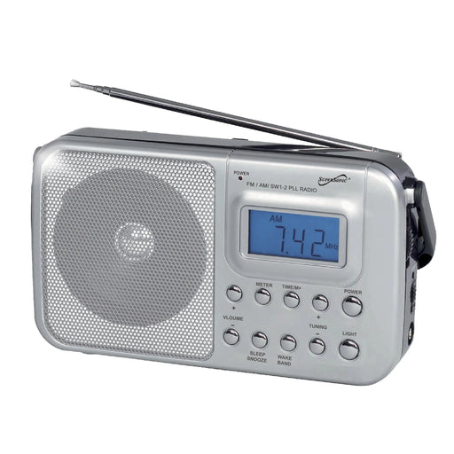 Supersonic SC-1091 4-Band AM/FM/SW1-2 PLL Radio with Alarm Clock Supersonic