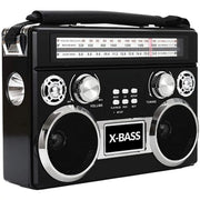 Supersonic SC-1097BT 3 Band Radio with Bluetooth and Flashlight Black Supersonic