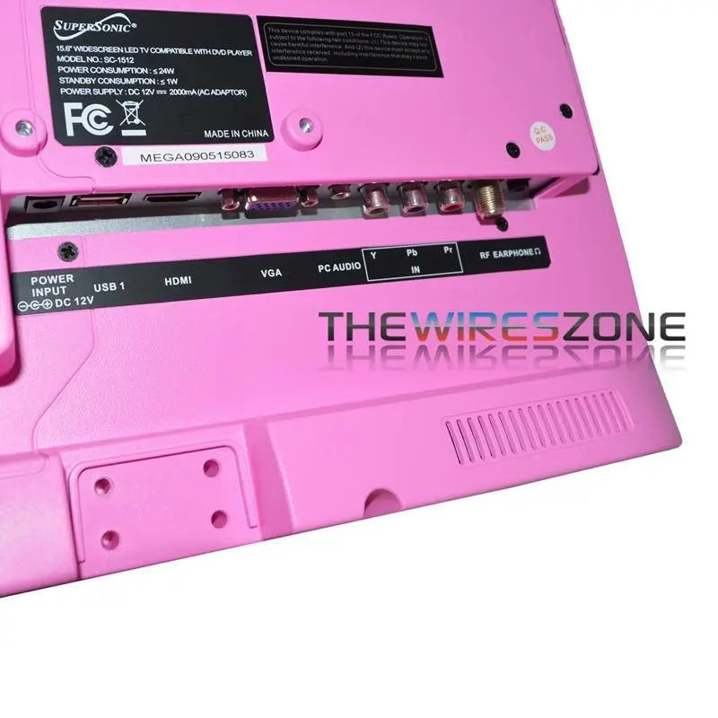 Supersonic SC-1511 Pink HD TV w/ HDMI Input| The Wires Zone
