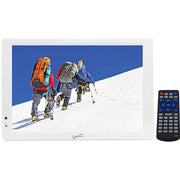 Supersonic SC-2812 White 12" Lightweight Portable LED TV w/USB SD in Supersonic