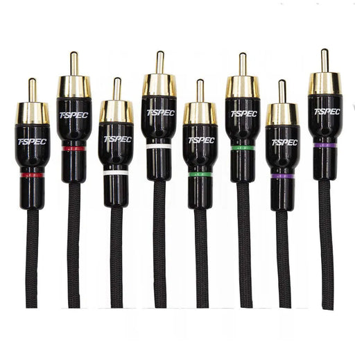 T-Spec V16RCA-174 V16 Series 4 Channel RCA Audio Cables 26 AWG OFC 17 Ft T-Spec