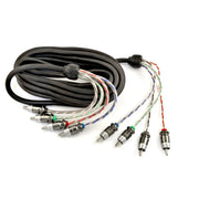T-Specs V12RCA-174 17FT V12 Series 4-Channel Phantom Braid RCA Audio Cable T-Spec