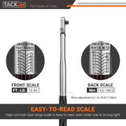 TACKLIFE 3/8" Drive Click Torque Wrench Set with Adapters and an Extension Bar (HTW1A) TACKLIFE