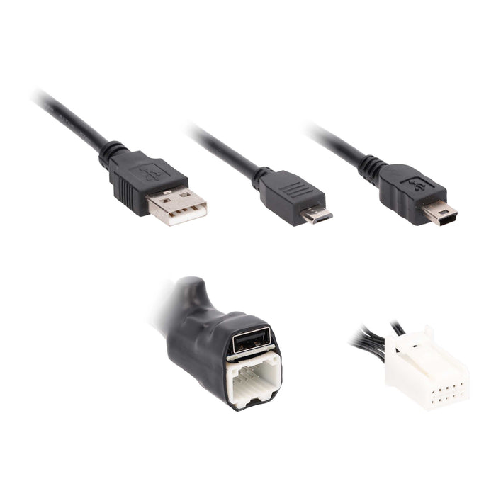 iBeam TE-MTH7 Rearview Mirror T-Harness with 6" Cable 2-Amp for Select Toyota Honda Subaru