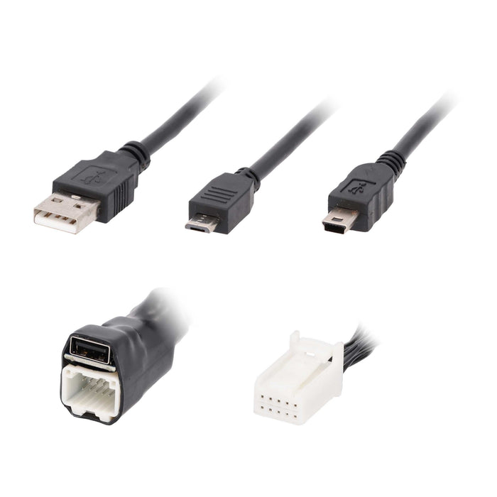 iBeam TE-MTH7 Rearview Mirror T-Harness with 6" Cable 2-Amp for Select Toyota Honda Subaru