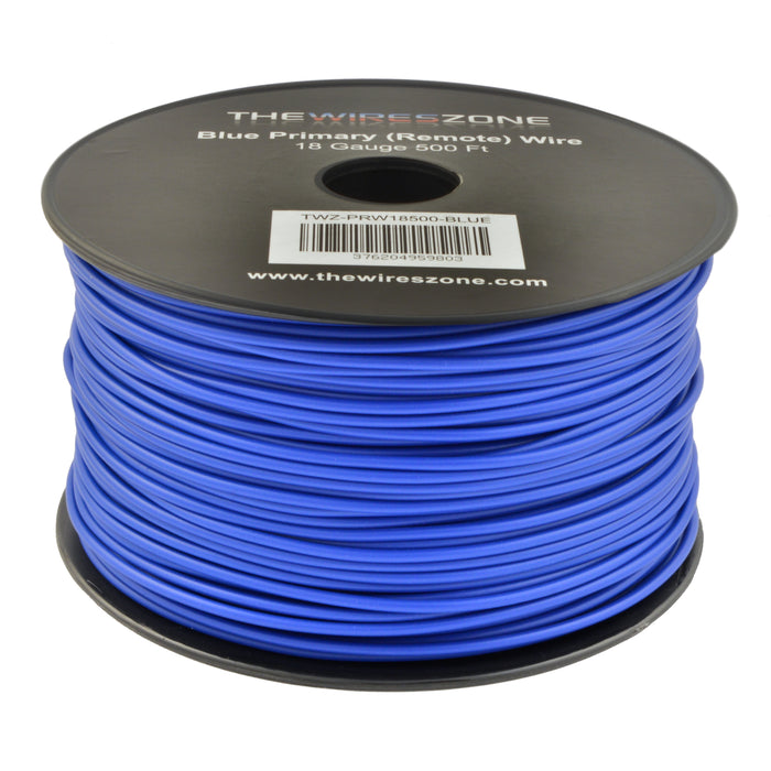 Blue 18 Gauge AWG 500' ft Stranded Primary Remote Wire Cable